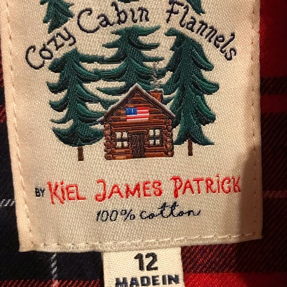 Cozy Cabin Kids Kiel James Patrick Red Plaid Santa Baby Girls Dress Size 12 - Picture 5 of 5